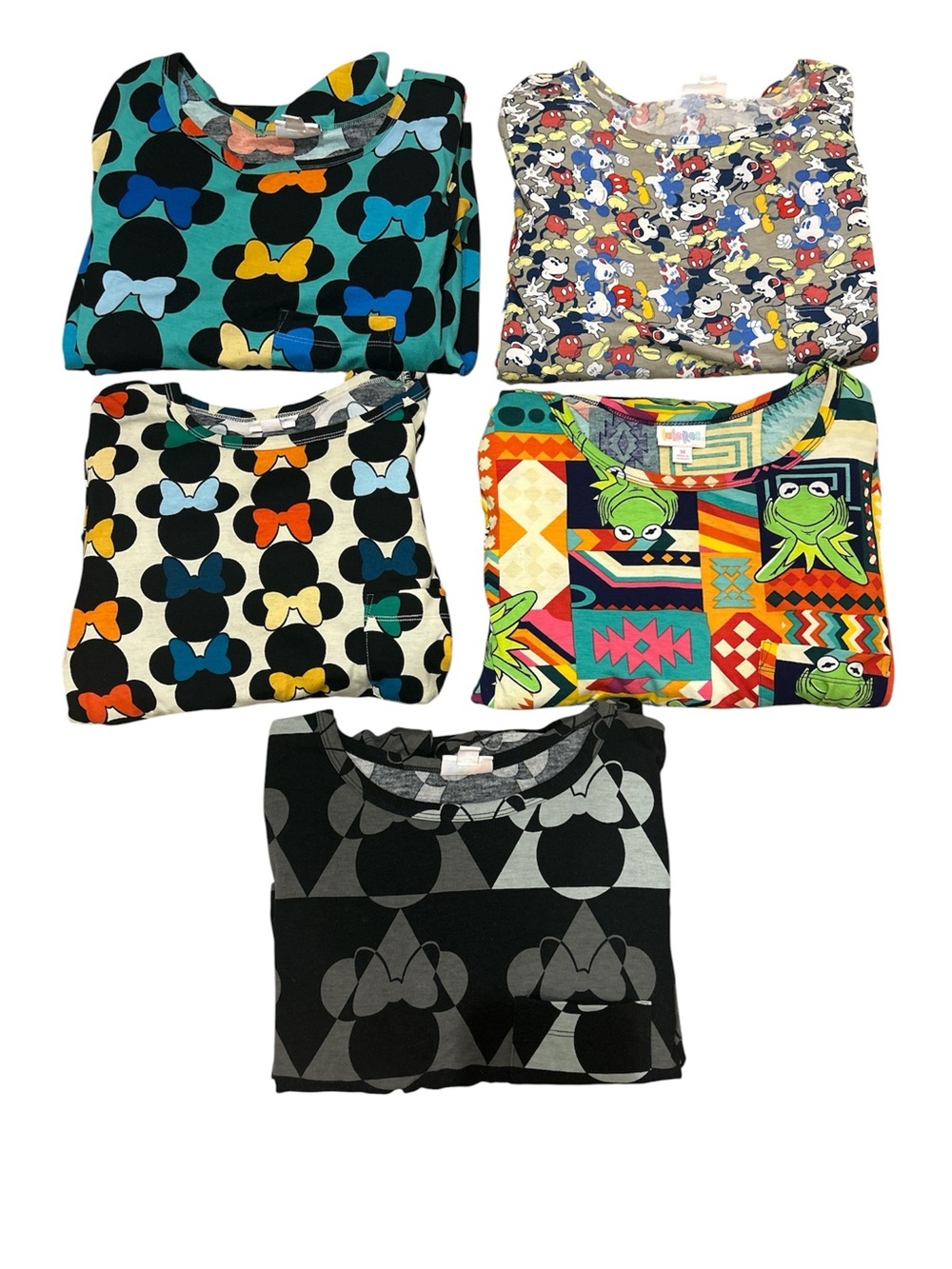 Disney Themed LuLaRoe Women’s Midi Dress Lot - 5 Multicolor Carly Dresses